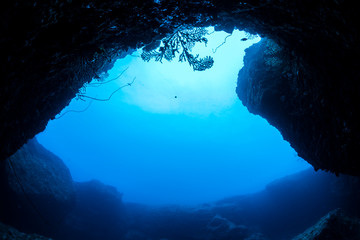 Underwater cave