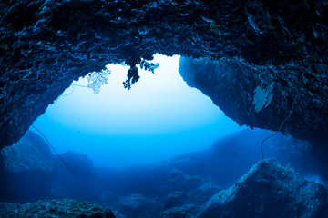 Underwater cave