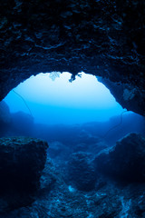 Underwater cave