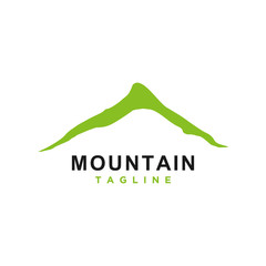 Mountain or hill or Peak logo design vector