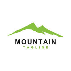 Mountain or hill or Peak logo design vector