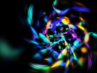 rainbow abstract fractal background 3d rendering illustration