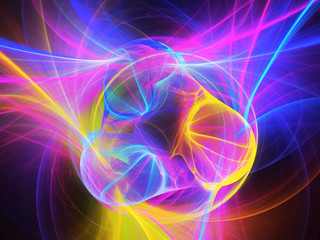 Naklejka premium rainbow abstract fractal background 3d rendering illustration