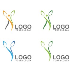 people logo template, healthy design vector, eco