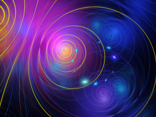 blue abstract fractal background 3d rendering illustration