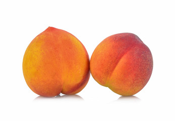 Peach isolated on white background
