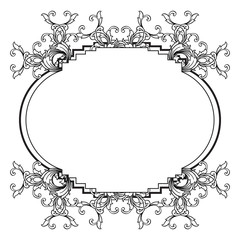 Background on the white, flower frame with ornament modern, various card. Vector