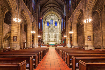 Inner view of Saint Thomas church in New York USA