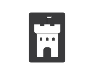 castle logo icon vector illustration design