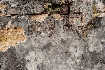 Texture of a concrete wall with cracks and scratches which can be used as a background
