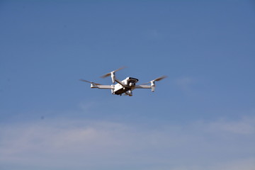 Fototapeta na wymiar Drone flying in the air