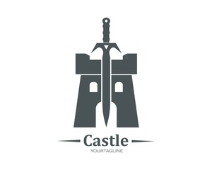 castle logo icon vector illustration design