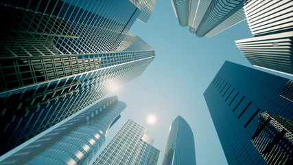 Fototapeta na wymiar Skyscrapers, Business Buildings, Business Center