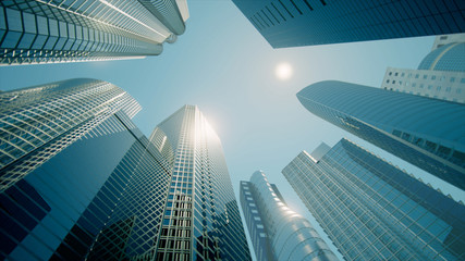 Fototapeta na wymiar Skyscrapers, Business Buildings, Business Center