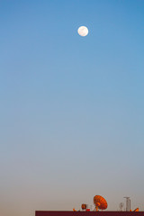 Antennas on a Rooftop and the Moon