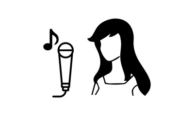 Singer icon for music and vocal performance