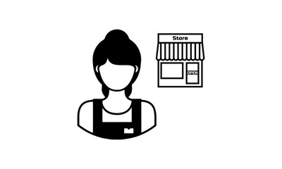 Storekeeper icon for human labor and inventory management