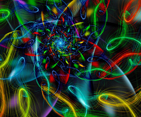 rainbow abstract fractal background 3d rendering illustration