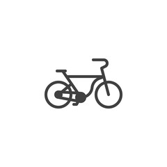 Fototapeta premium Bicycle vector icon. filled flat sign for mobile concept and web design. Bike glyph icon. Symbol, logo illustration. Vector graphics
