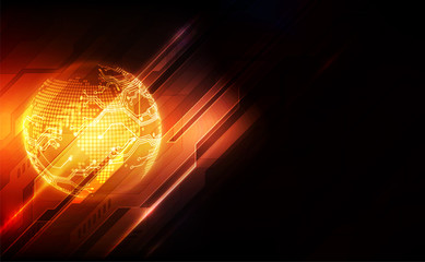 vector digital global technology concept, abstract background