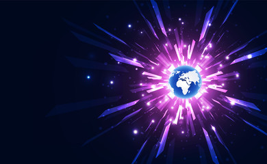 Naklejka premium vector digital global technology concept, abstract background