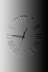 White clock with Roman numerals