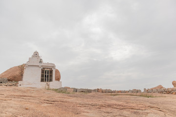 Small Temple at Malyavanta Parvata or hill top at Hampi, Karnataka