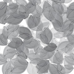 Natural seamless background / pattern. Trendy leaf ornament.