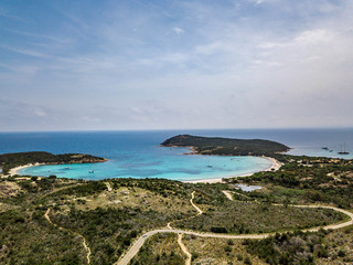 Baie de Rondinara Corse du sud photo drone