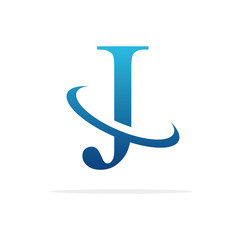 J creative logo design vector art