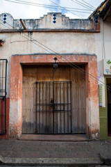 Rustic Door with Gate in Chiapas, Mexico