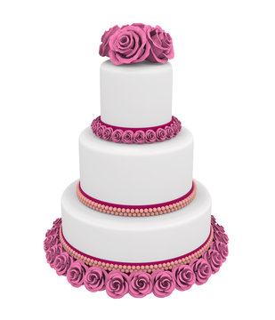 Tiered Cakes Isolated