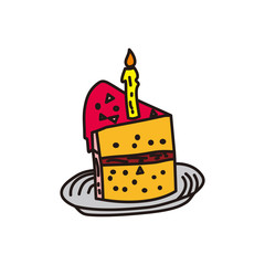 Cake Birthday Design Graphic Template Vector