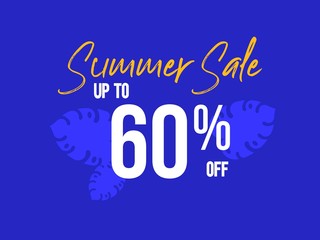 Summer Sale up to 60 percent off poster