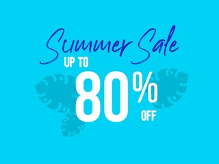 Summer Sale up to 80 percent off poster