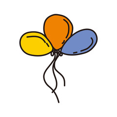 Balloon Birthday Design Template Vector