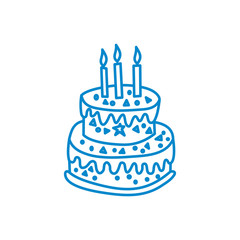 Cake Birthday Design Graphic Template Vector