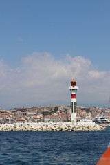 Fototapeta na wymiar lighthouse in port of portugal