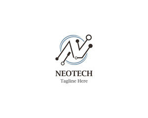 Creative technology,computer, data and innovation logo design