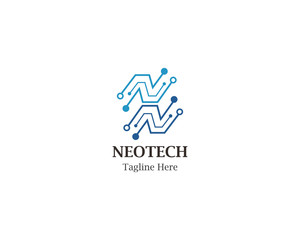 Creative technology,computer, data and innovation logo design