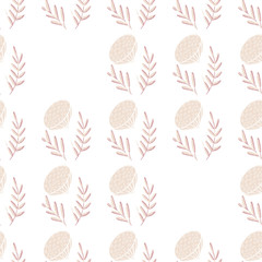 Beautiful chinese pattern with black lotus flowers pattern on white background for celebration design. Natural vector illustration. Seamless floral pattern.
