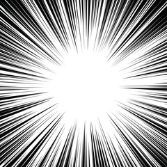 Obraz premium Concentric circular pattern. Random burst, radiating, radial element with distortion