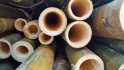 Bamboo piles, the basic ingredients of various household handicrafts