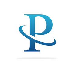P creative logo design vector art