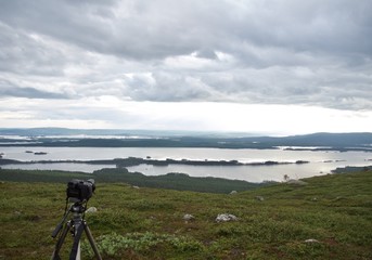 Obraz premium North of Sweden, mountains in Arjeplog lapland