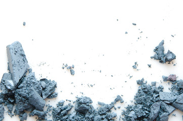 Eyeshadow cosmetic powder scattered. The concept of fashion and beauty industry. Copy Space. - Image