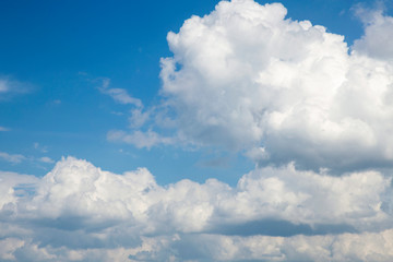 Naklejka na ściany i meble blue sky with white clouds background in summer day