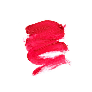 Lipstick stroke isolated on white background. - Image