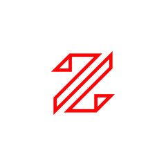Line logo with abstract letter Z design inspiration