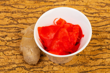 Pickled Ginger in the bowl